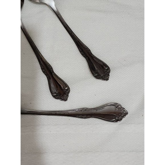 3 Oneida Mansfield Oval Soup Spoons 7" deluxe glossy Amadeus Rogers flatware - Picture 8 of 10